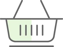 Shopping Basket Fillay Icon Design vector