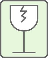 Fragile Fillay Icon Design vector
