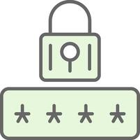 Password Fillay Icon Design vector