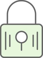 Padlock Fillay Icon Design vector