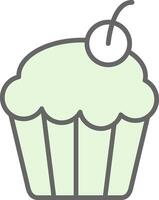 Cupcake Fillay Icon Design vector