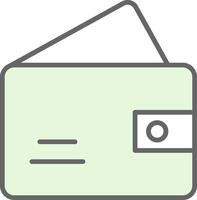 Wallet Fillay Icon Design vector