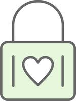 Heart Lock Fillay Icon Design vector