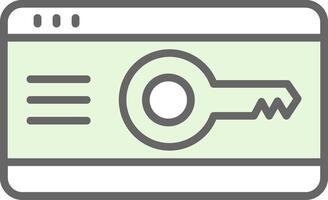Key Card Fillay Icon Design vector