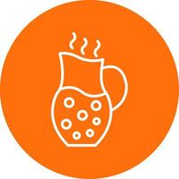 Jug Multi Color Circle Icon vector