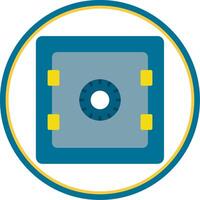 Safe Flat Circle Icon vector