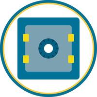 Safe Flat Circle Icon vector