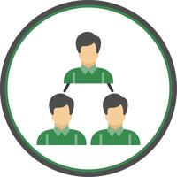 Workforce Management Flat Circle Icon vector