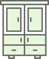 Wardrobe Fillay Icon Design vector