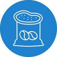 Coffee Beans Multi Color Circle Icon vector