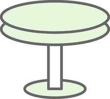 Round Table Fillay Icon Design vector