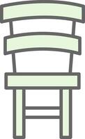 Dining Chair Fillay Icon Design vector