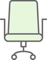 Office Chair Fillay Icon Design vector