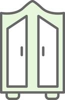 Wardrobe Fillay Icon Design vector