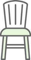 Dining Chair Fillay Icon Design vector