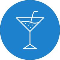 Martini Multi Color Circle Icon vector