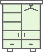 Wardrobe Fillay Icon Design vector