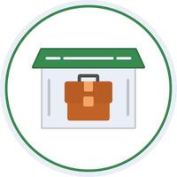 Job Centre Flat Circle Icon vector