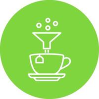 Coffee Filter Multi Color Circle Icon vector