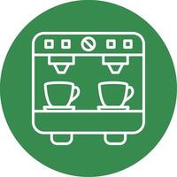 Coffee Machine Multi Color Circle Icon vector
