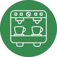 Coffee Machine Multi Color Circle Icon vector