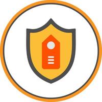 Brand Protection Flat Circle Icon vector