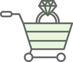 Shopping Cart Fillay Icon Design vector