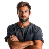 Senior serious man on isolated background png