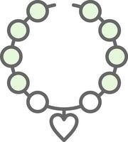 Pearl Necklace Fillay Icon Design vector