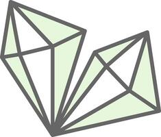 cristal relleno icono diseño vector