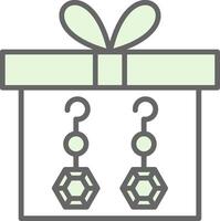 Gift box Fillay Icon Design vector