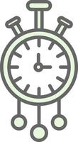 Clock Fillay Icon Design vector