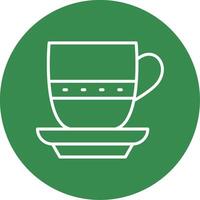 Tea Cup Multi Color Circle Icon vector