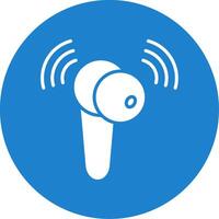 Earbud Multi Color Circle Icon vector