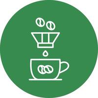 Coffee Filter Multi Color Circle Icon vector