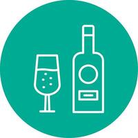 vino botella multi color circulo icono vector