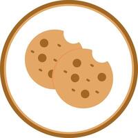Cookies Flat Circle Icon vector