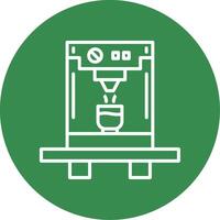 Coffee Machine Multi Color Circle Icon vector