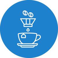 Coffee Filter Multi Color Circle Icon vector