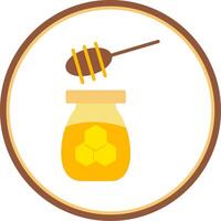 Honey Flat Circle Icon vector