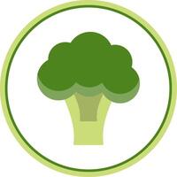 Broccoli Flat Circle Icon vector