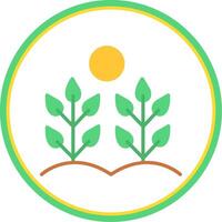 Agricultural Automationc Flat Circle Icon vector