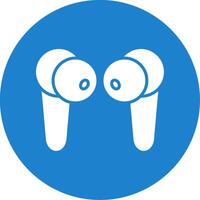 Earbuds Multi Color Circle Icon vector