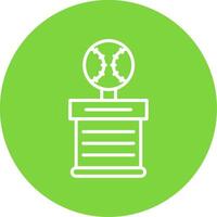 Baseball Multi Color Circle Icon vector