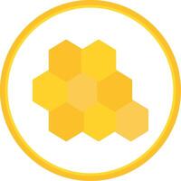 abeja colmena plano circulo icono vector