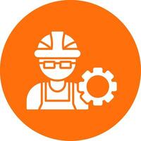 Engineer Multi Color Circle Icon vector