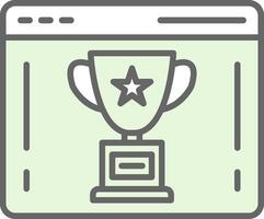 Trophy Fillay Icon Design vector