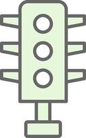 Traffic Light Fillay Icon Design vector