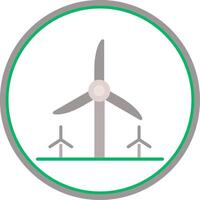 Turbine Energy Flat Circle Icon vector