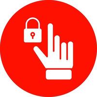 Lock Multi Color Circle Icon vector
